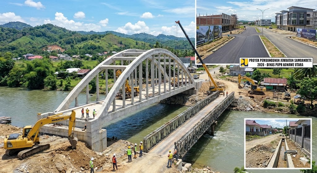 Konawe Utara Genjot Infrastruktur Strategis 2026, Jembatan Sambandete dan Penataan CBD Jadi Prioritas Utama